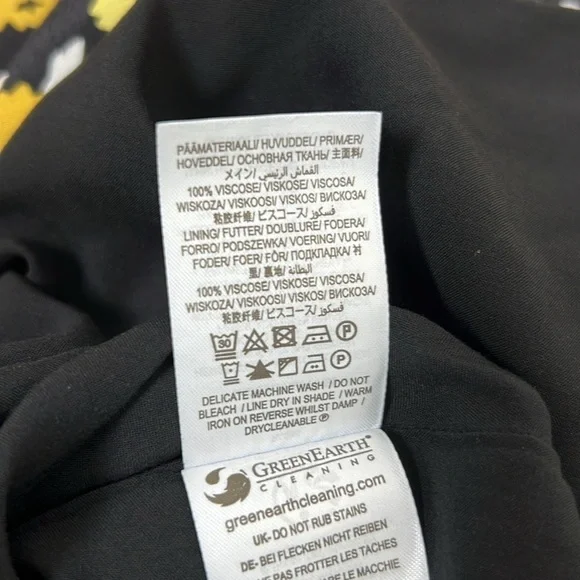 NWT Boden Victoria Skirt Pleated Black Yellow Floral Lined 20 / 22 - Picture 9 of 11